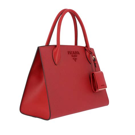 bolso prada negro y rojo|bolsas de prada mujer.